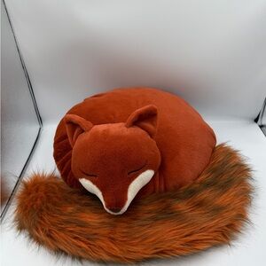 Jellycat Approx 16" Nestie Fox Stuffed Animal Plush Pillow Retired Rare